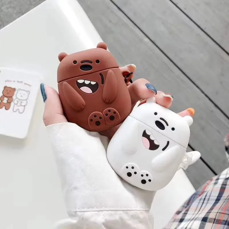 Disney Cute Cartoon Bear Panda AirPods Pro Protective Case Apple Airpods 1 2 Generation Wireless Bluetooth Headphone Case Soft