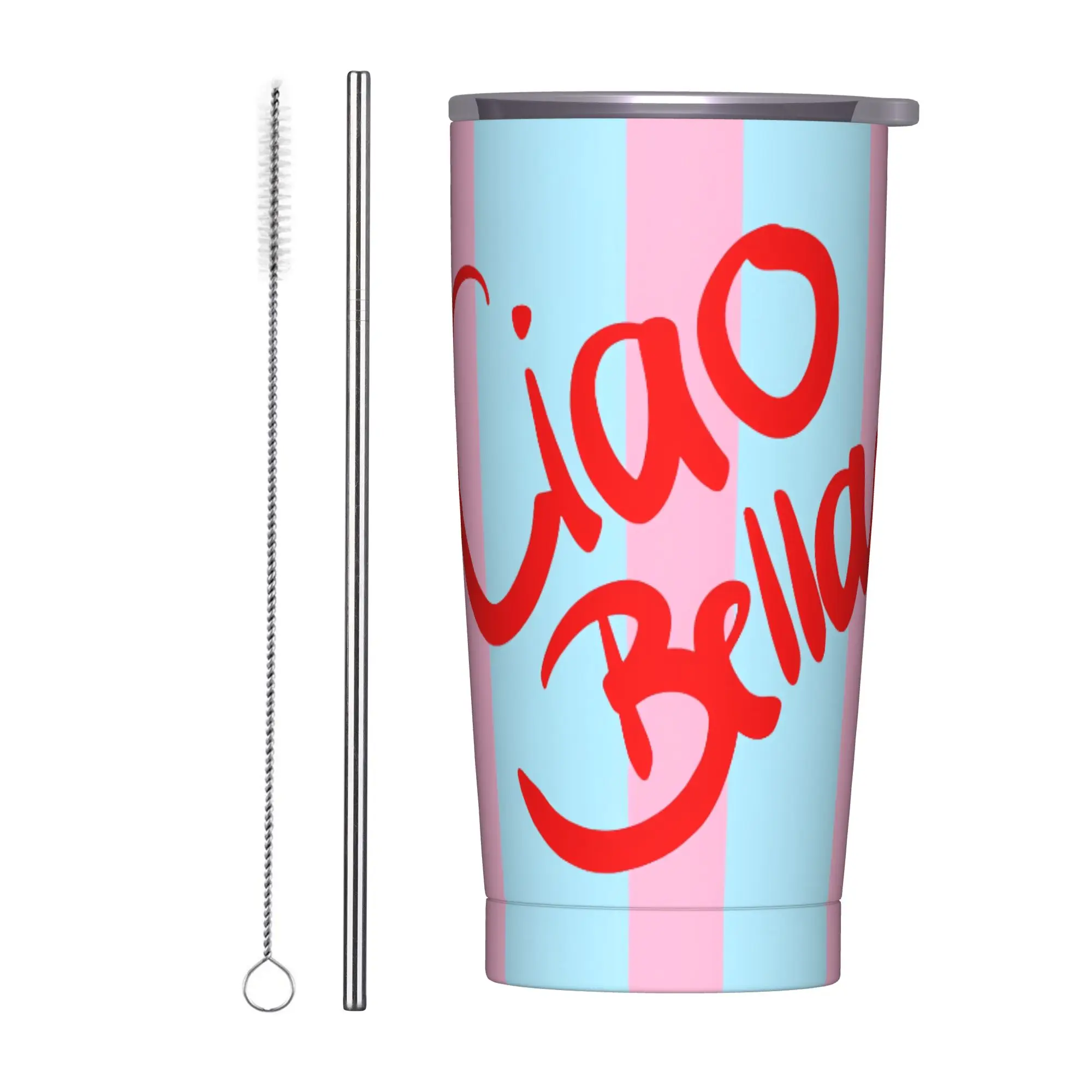 Ciao Bella Art Design Tumbler  Travel Large Car Mugs Leakproof Hot Drinks Milk Tea Water Bottle