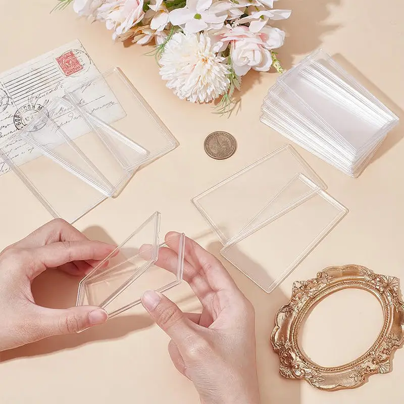 Banknotes Storage Holder Case Square Medal Coin Storage Container Transparent Bars Case Clear Gold Bars Storage Box
