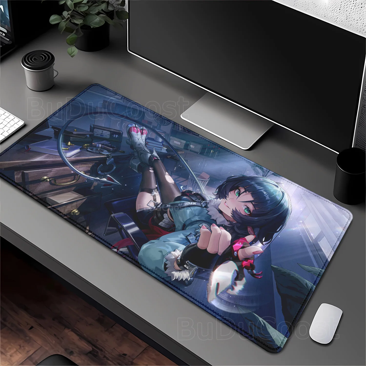 

XXL Kawaii Anime Girl Jane Doe Mousepad Zenless Zone Zero ZZZ Mouse Pad Large Rubber Non-slip overlock offices Gaming Desk Mat