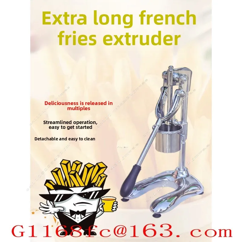 Mashed Potatoes Fried Chip Super Long French Fries Maker Machine Long Potatoes Fried Chips Extruders Manual Long Potato Machine
