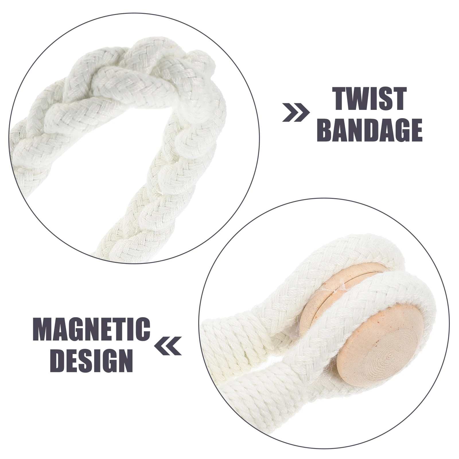 

2pcs Curtain Magnetic Holdbacks Rope Ties for Curtains Bedroom Window Decorative Decorative Rope Holdback Drapery Christmas