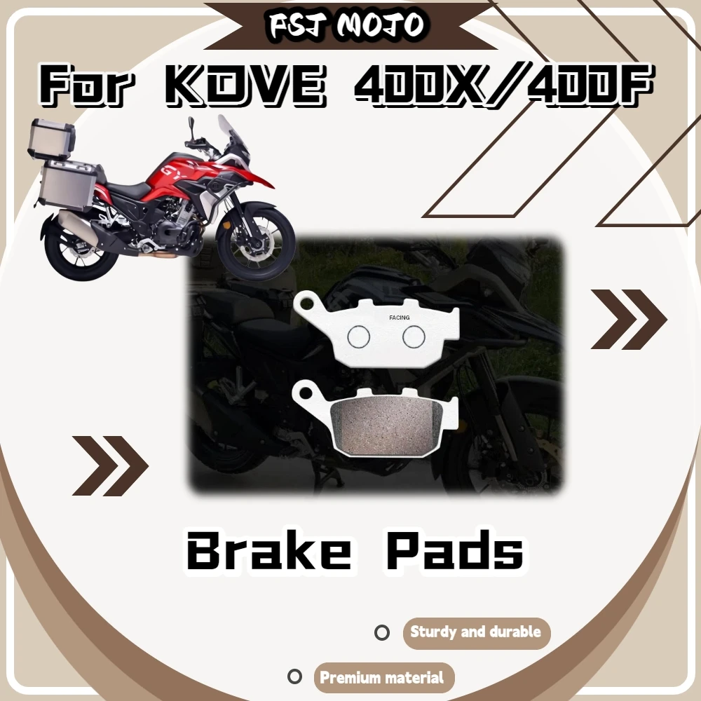 For KOVE 400X 400F Carbon‑Copper Based Brake Pads Stable Friction High‑Temp Resistant Front Rear Pads Mod Accessories