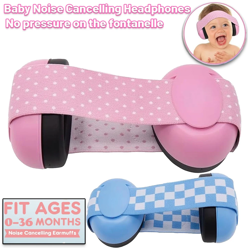 

Baby Ear Defender for Babies and Toddlers up to 36 Months, Noise Reduction Earmuffs Adjustable Comfortable Headphones