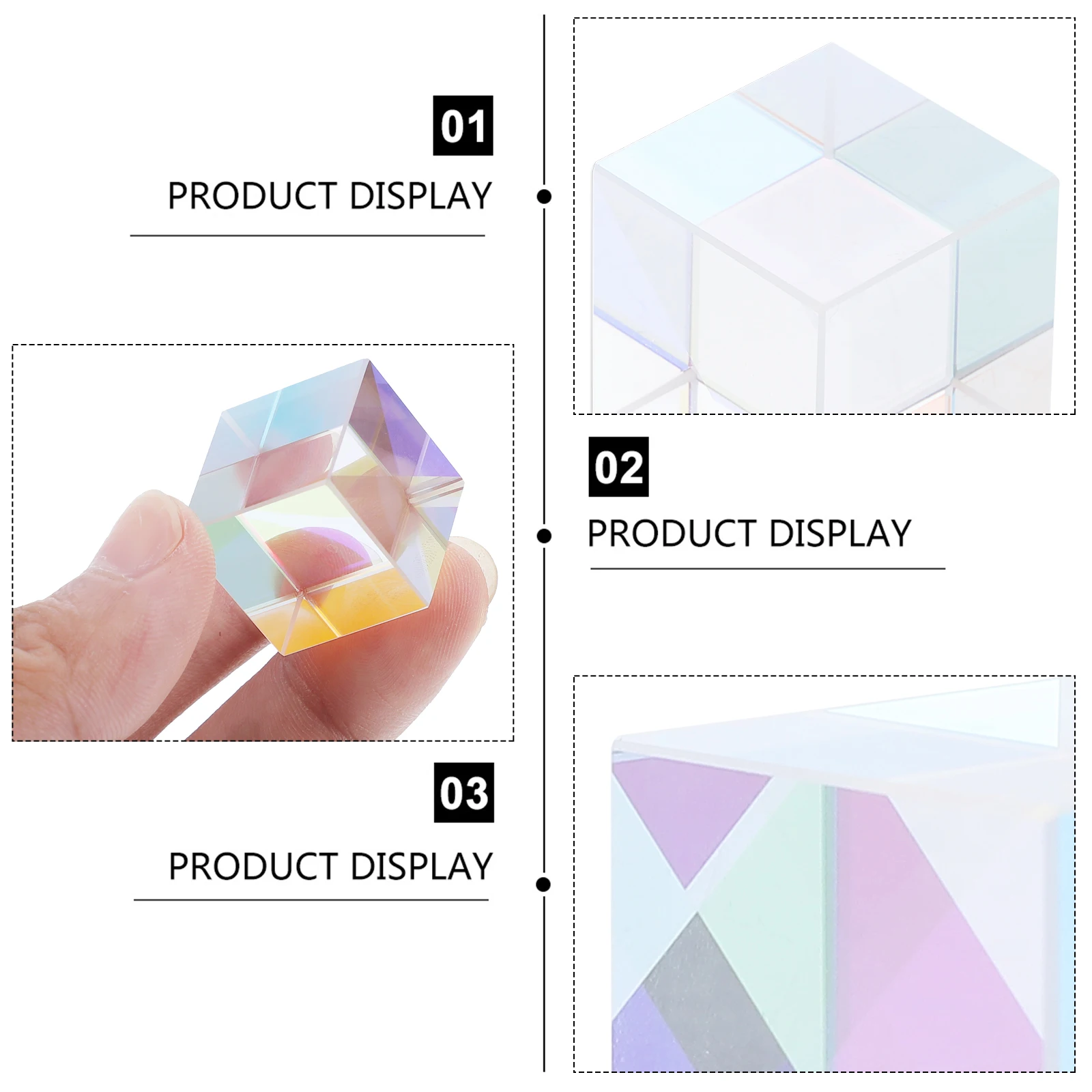 

Optical Prism Lens Presentation Home Ornament Desktop Unusual Photos Decorative Glass Crystal