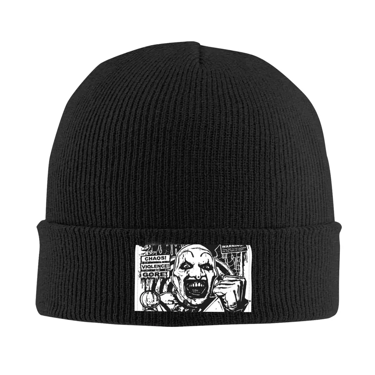 Terrifier Beanie Cap Unisex Winter Warm Bonnet Homme Knit Hat Outdoor Ski Horror Movie Halloween Clown Skullies Beanies Hats