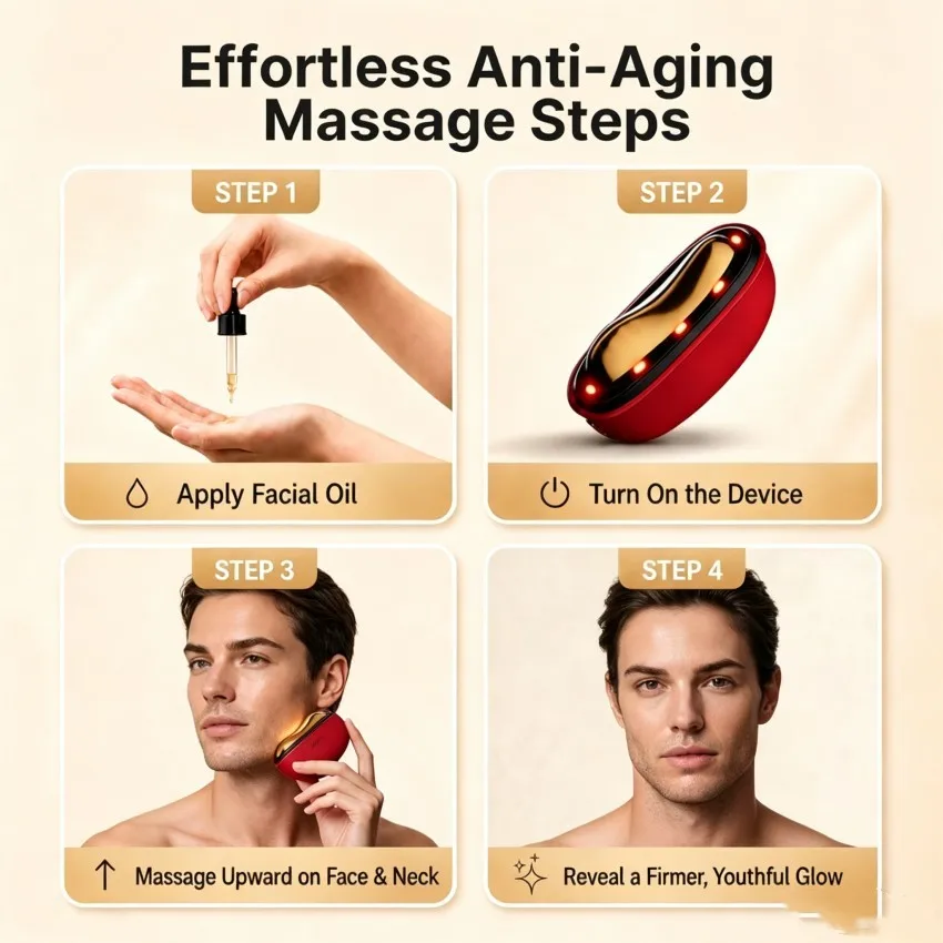 Herramienta de lifting facial, masajeador facial, tabla de guasha eléctrica ABS, tabla de raspado Bian Shi, masajeador para relajar la cara, el cuello y los hombros.