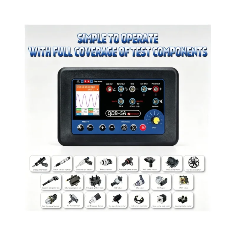 QDB-5A Automotive Ignition Coil Tester Car Oscilloscope Diodes Electrical Current Analyzer Fault Detector Sensor Simulator