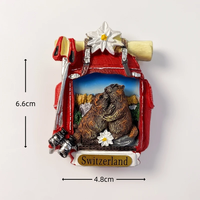 سويسرا، بيرن، زيورخ جونغفرو، إنترلاكين، ذكرى سياحية، ديكور مشهد الثلج، ملصق ثلاجة مغناطيسي #5