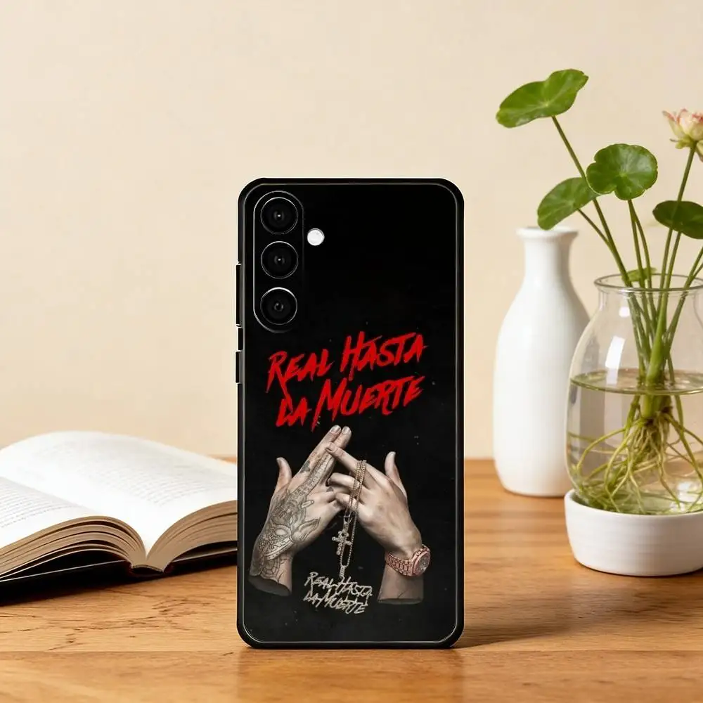 A-Anuel AA Real Hasta La Muerte Phone Case For Samsung Galaxy A73,A72,A71,A70,A53,A52,A51,Others Soft Black Cover