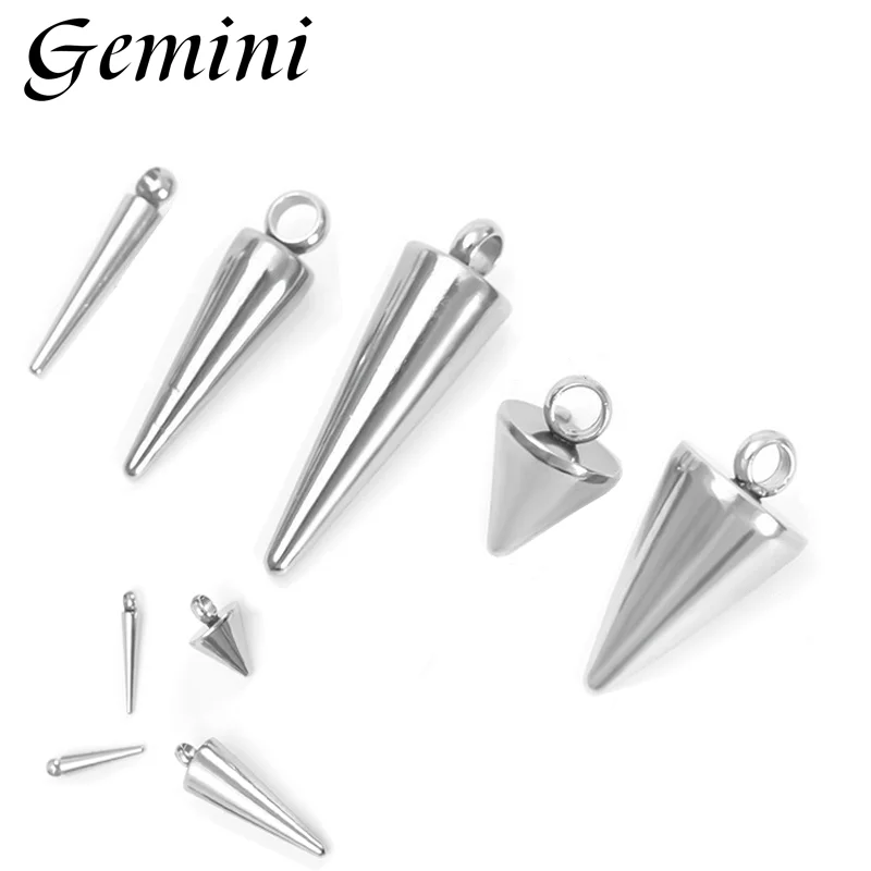 

Wholesale 100pcs Stainless Steel Circular Cone Charms for DIY Jewelry Making Earring Necklace Pendant Findings Handmade Supplies