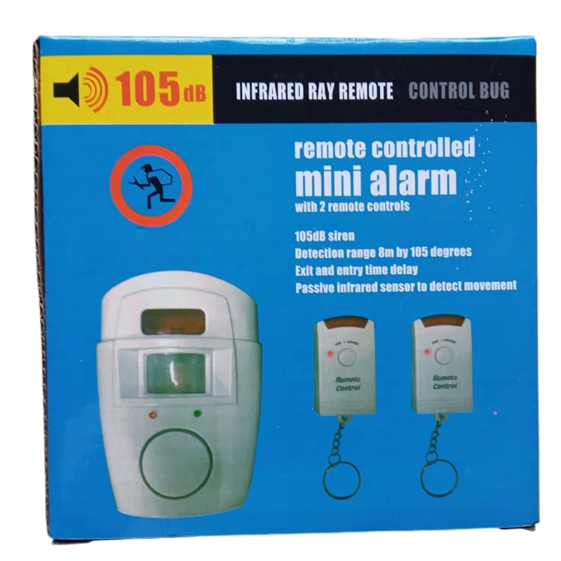 Motion Detector Alarm Battery-powered PIR Alert Infrared Sensor Alarm Home Security System For Door Shed Garage Caravan