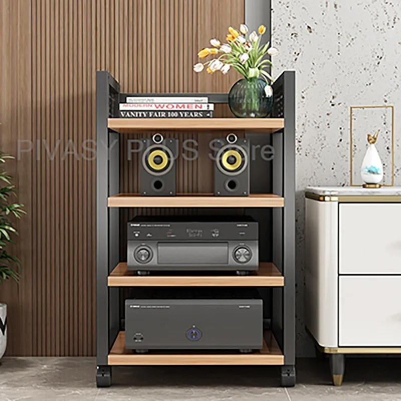 

4 Colors Relief Amplifier Rack 3 Height Settings Audio Shelf E1 Grade Speaker Stand For Home Theather Storage Amplifiers Players