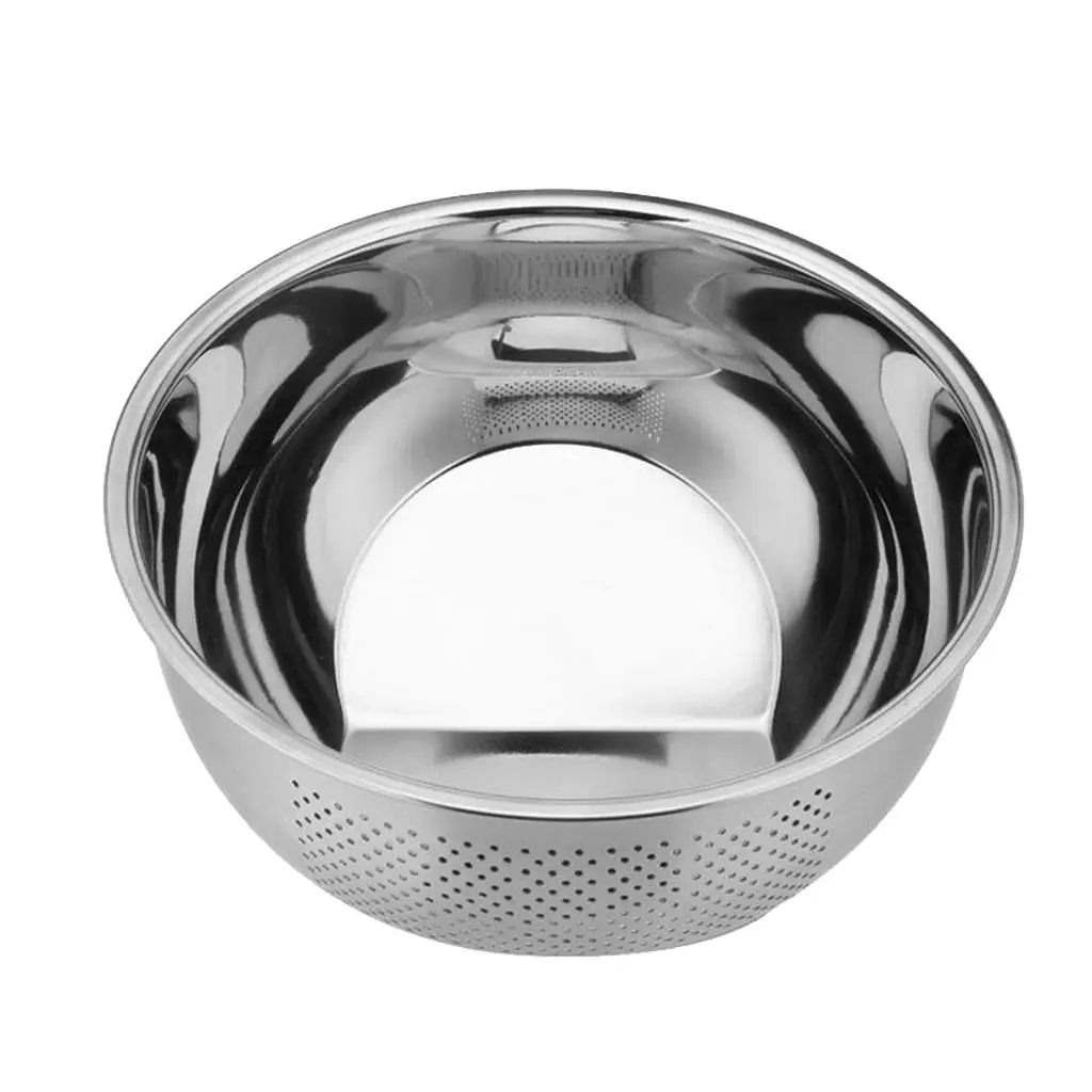 Kitchen Sink Strainer Stainless Steel Vegetable Drainer Rice Washing Bowl Colander for Food Processing and Fruit Washing