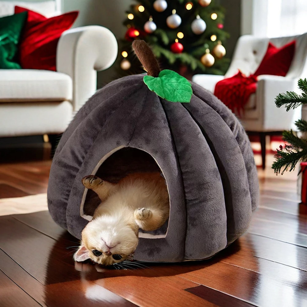 Halloween Small Cat Bed For Indoor Cats Warm Winter Cat Sleeping House Waterproof Portable Portable Dog House For Indoor Outdoor - view 4