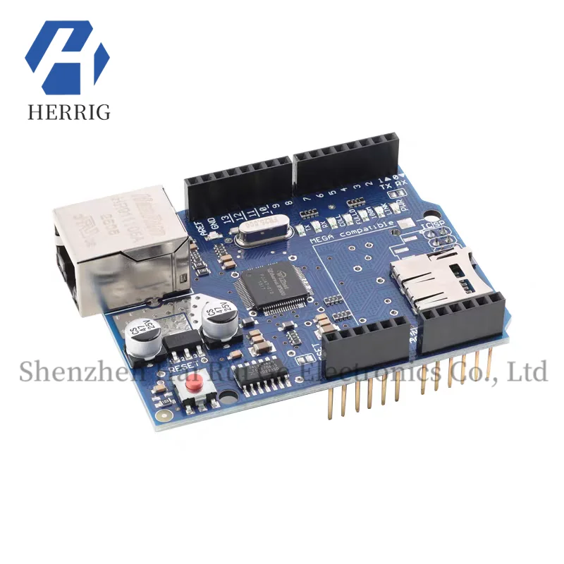 

Ethernet W5100 Network Expansion Board Module with SD Card Expansion, Compatible with UNO R3 Development Board