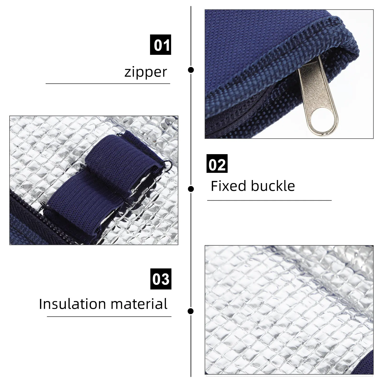 1Pcs Insulin Cooler Bag Portable Lightweight Reusable Travel Case with Zipper for Insulin Vials Medicine Syringes Diabetic view 4