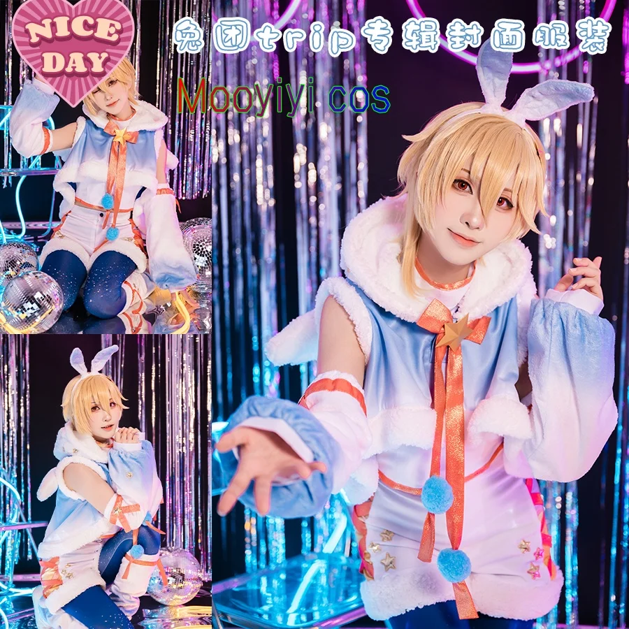 ES Mooyiyi cos nito nazuna Cosplay Costume Halloween Christmas Role Playing Party Comic Costume ensemble stars customized rabits