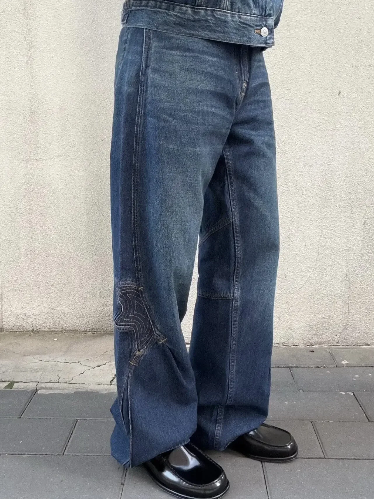 Kiko Kostadinov 25FW Straight Pants Deconstructed Blue Jeans