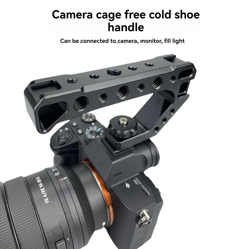DSLR 카메라 상단 핸들, 미러리스 카메라 핸들, 콜드 슈 어댑터 브래킷, 다기능 확장 핸들 액세서리