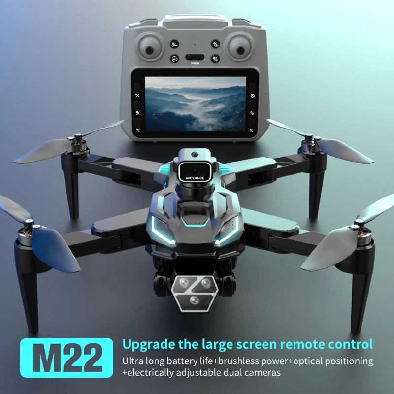 Original M22 Drone 8KHD Photography 5GWiFi FPV Brushless Motor Optical Flow ESC Long Endurance With Screen Controller Quadcopter