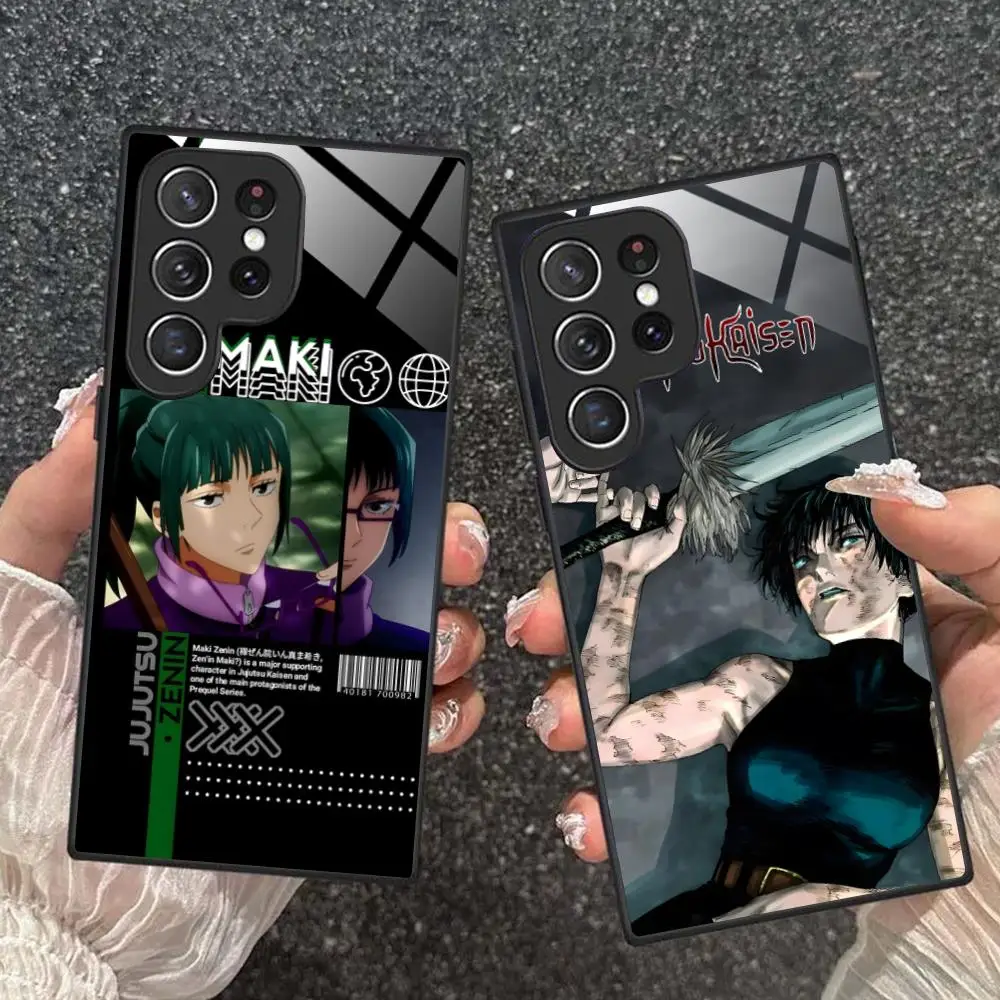 

Чехол для телефона Jujutsu Kaisen Maki Zenin для Samsung Galaxy S25 S24 S23 S22 S21 S20 Note20 Plus FE Ultra Glass Cover Pretty Luxury