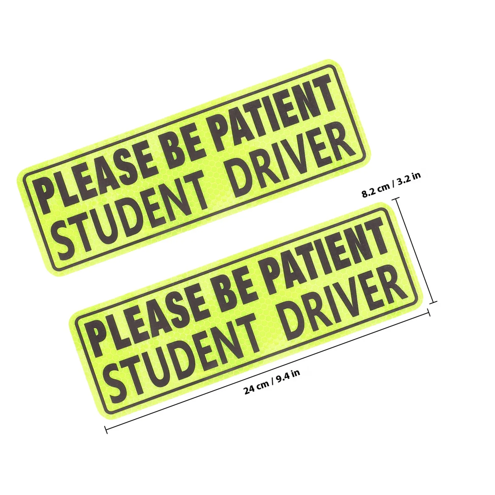 2Pcs Novice Driver Car Sticker Yellow Warning Design Student Practicing Driver Decal Waterproof Fade Resistant Eco Friendly Safe