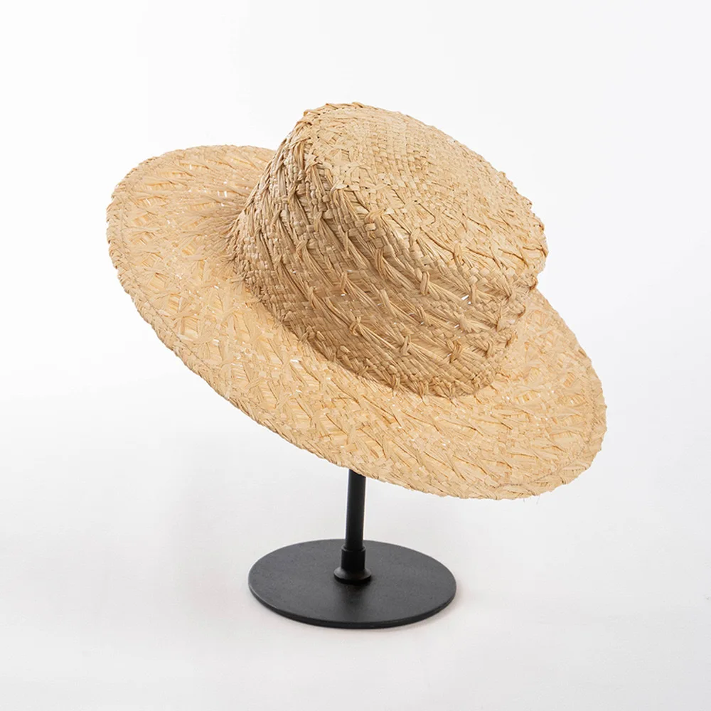 Fashion Simplicity Handmade Raffia Straw Hat For Women Summer Beach Casual Cap High Quality Korean Designer Sombrero Mujer Playa