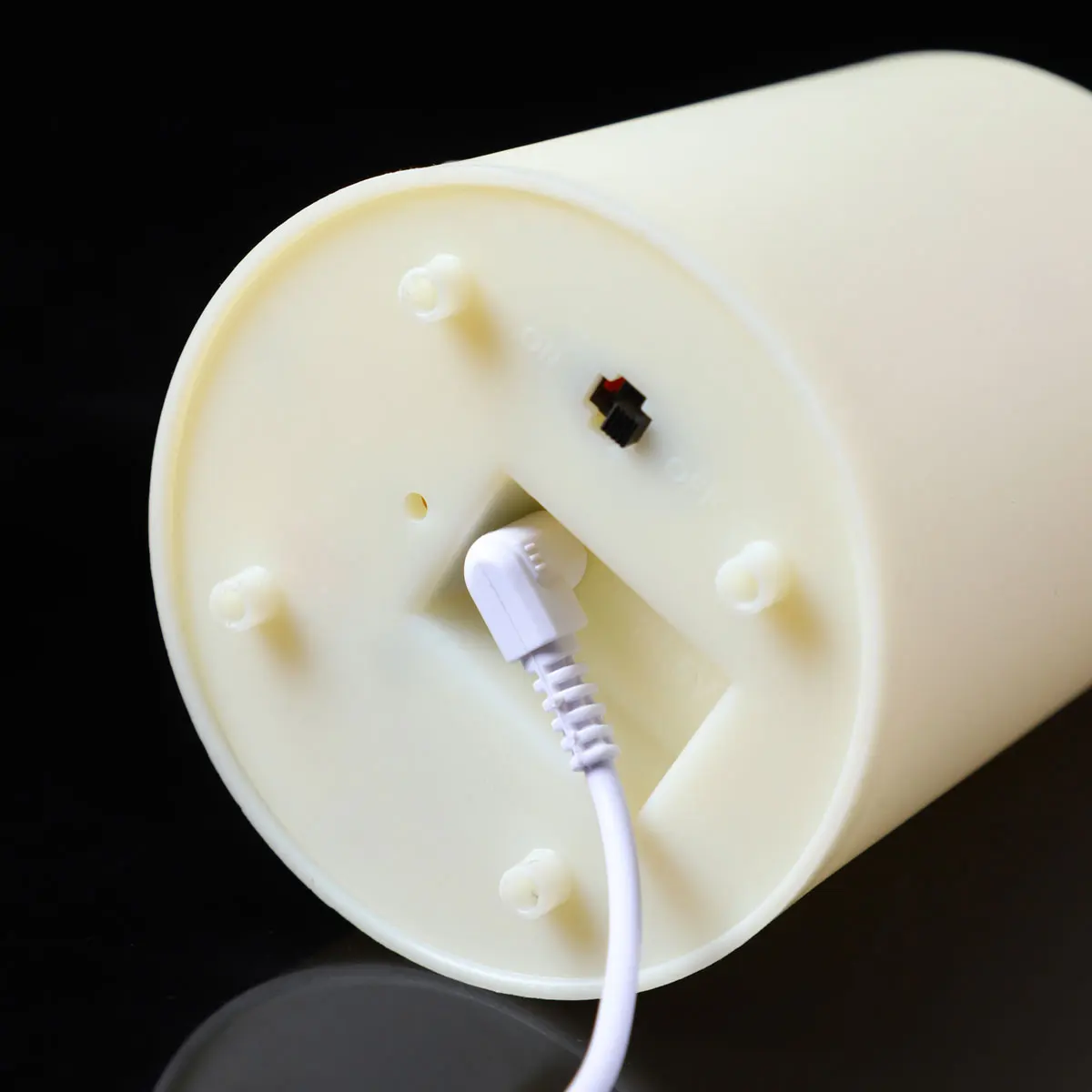 1/3 Pieces Flameless USB Moving Wick Candles With Remote, Rechargeable Plastic Wedding Dancing Flame Decorative Candles