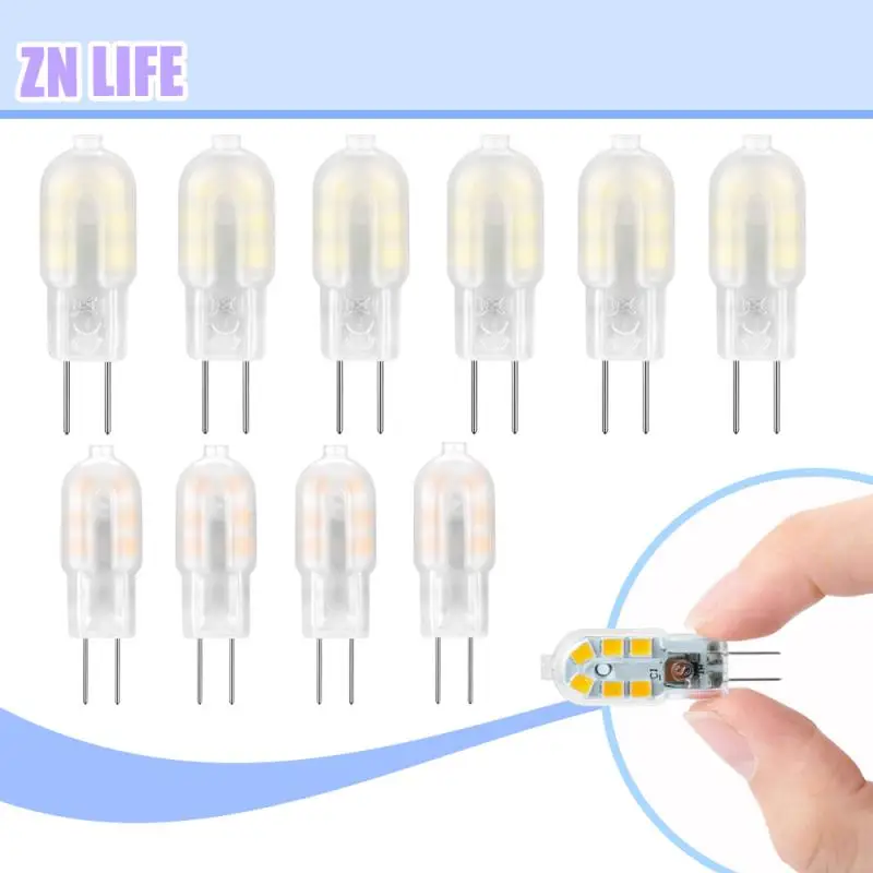 Milky White Matte 12 Bead PC LED Lamp Bead 12V Pin Small Bulb Low-voltage Crystal Lamp Replace Lamp Chandelier Small Bulb