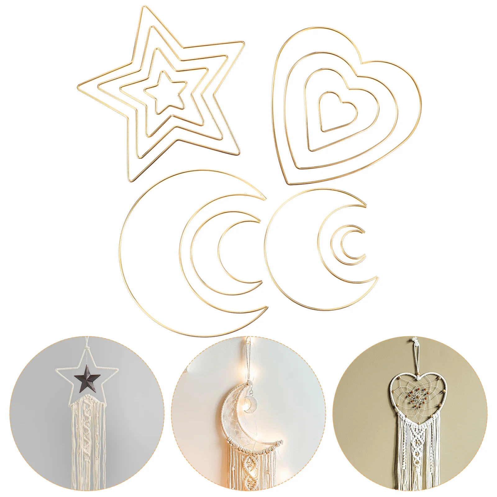 

12Pcs Iron Macrame Rings Smooth No Fading DIY Dream Catcher Supplies for Events Macrame Hoop Dream Catcher Hoop