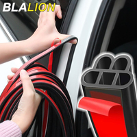 BLALION Rubber Car Door Seal Strip Double Layer Sealing Protector Auto Soundproof Waterproof Weather Strips for Door Hood Trunk