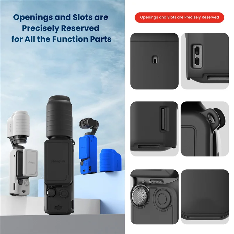 Amagisn Silicone Cover For DJI Osmo Pocket 3 Anti-Scratch Gimbal Camera Handle Soft Lens Protective Case