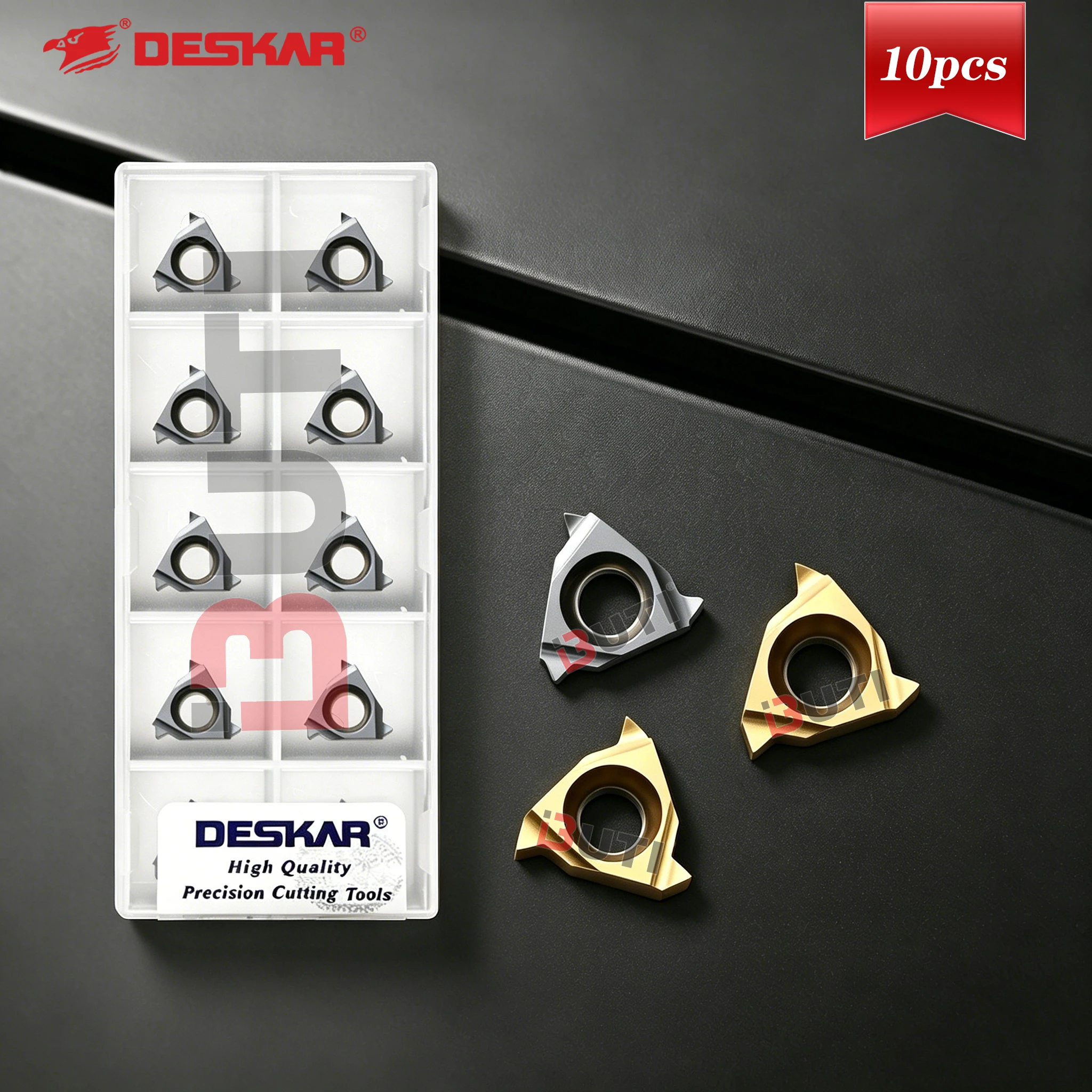 

06IR 08IR A55 06IR A60 08IR 1.0 1.5ISO LDA LDC DESKAR Inserts Small Thread Turning Inserts For Processing Stainless Steel Parts
