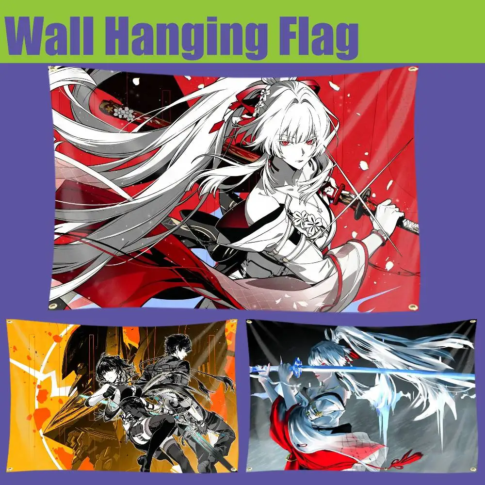 

H-Hiyuki Wa-Wu Aesthetic Flag Banners Four Hole Flag Polyester Outdoor Decor Room Aesthetic