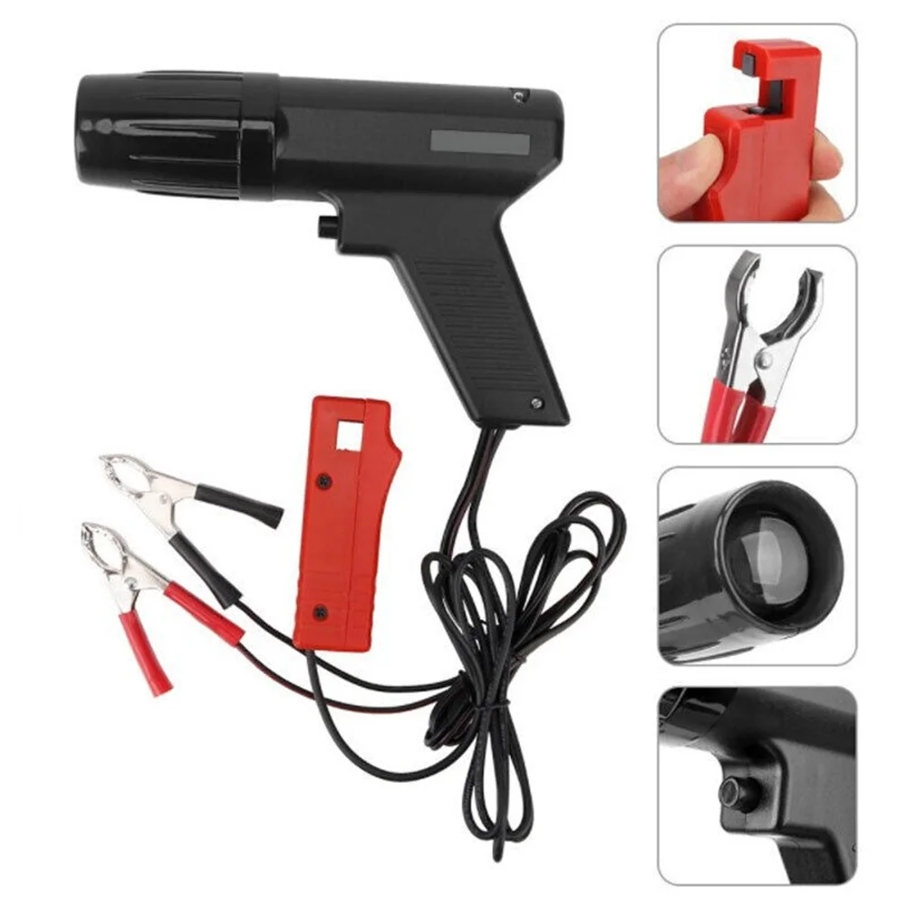 12V Ignition Timing Light Inductive Petrol Engine Diagnostic Tool Professional Timing Gun Strobe Lamp For Car Motorcycle