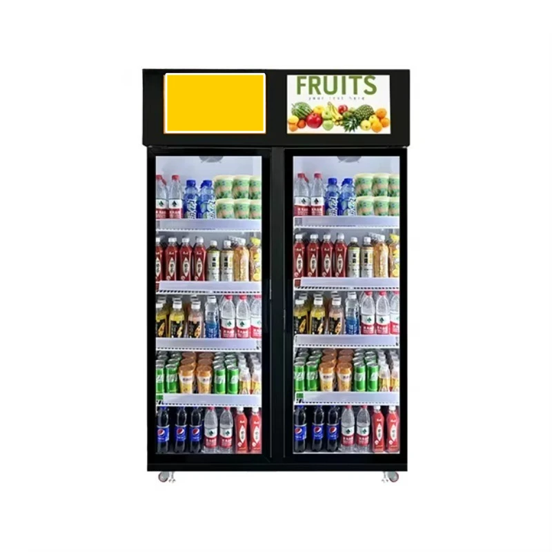 FOODLINE Customized Door AI Vending Machine for Snacks and Drinks QR Code and Credit Card Payment for Indoor
