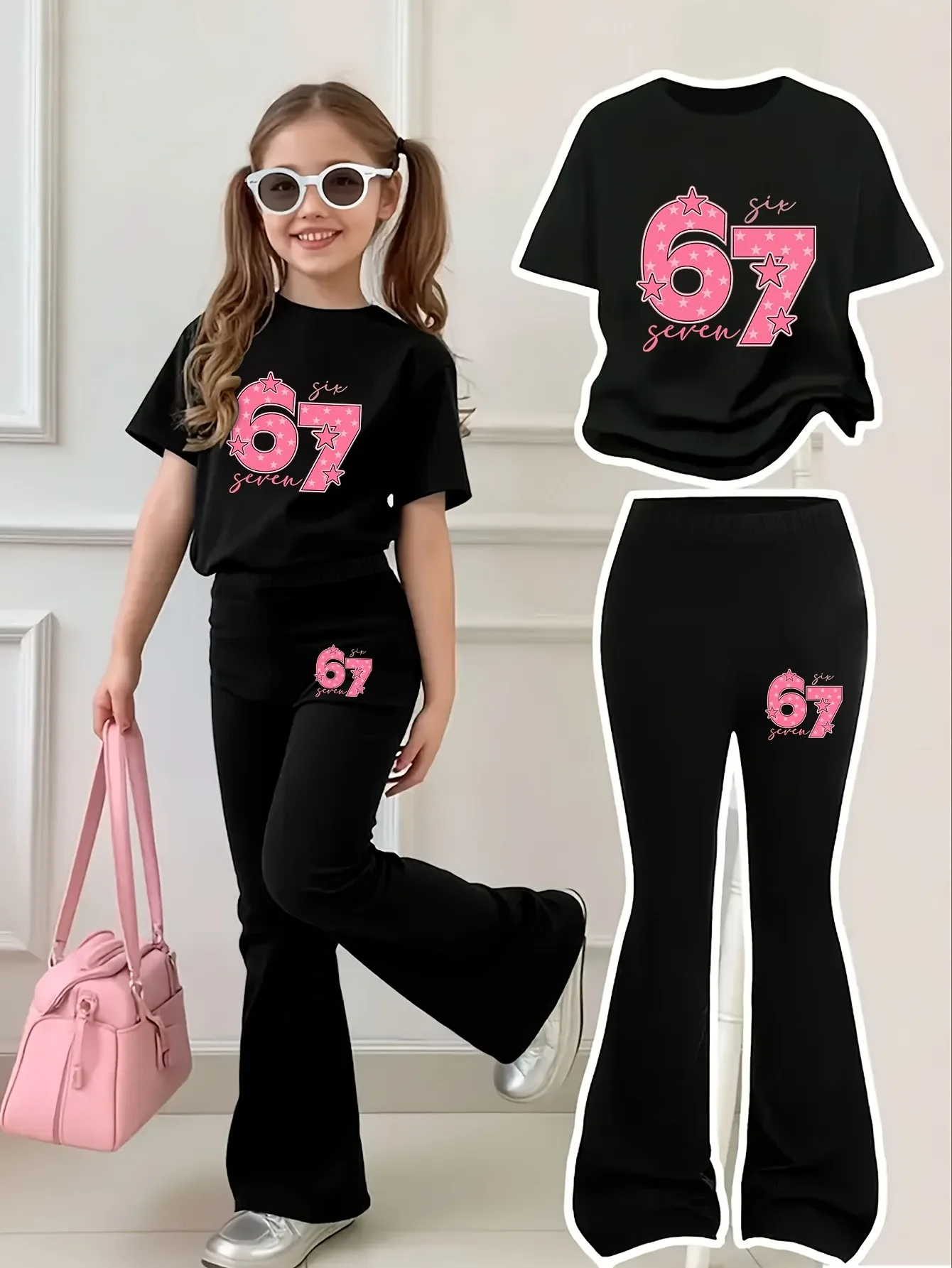 Trendy Girls 2Pcs Co-Ord, 
