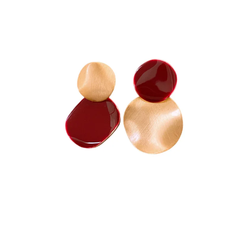 أقراط على شكل منفذ غير منتظمة على طراز منفذ، أقراط عالية الإحساس، كل شيء مناسب للارتداء اليومي #6