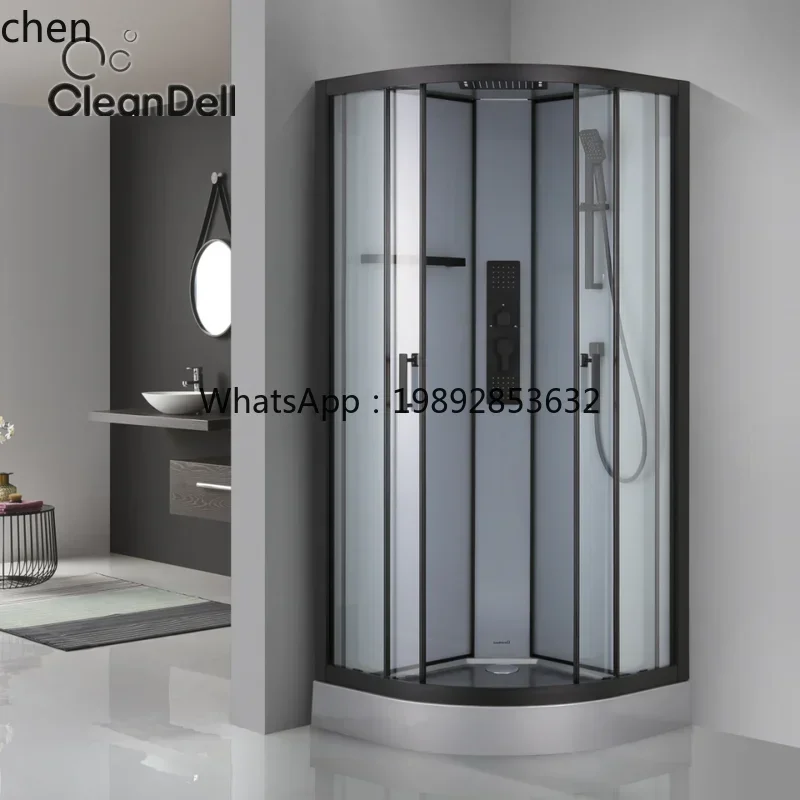 U5.11 shower room integral bathroom fan-shaped integrated glass partition dry and wet separation bath bath