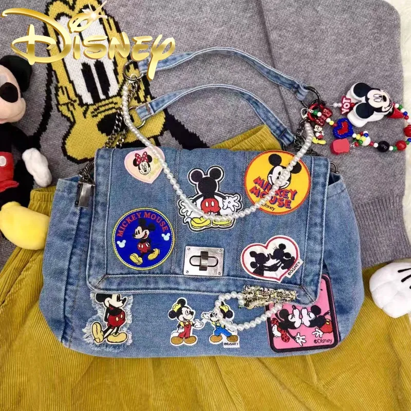 Disney New Women's Shoulder Bag Cartoon Fashion Women's Shoulder Crossbody Bag Luxury Brand Casual Women's Bag Large Capacity
