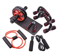 7-piece set of abdominal fitness wheel indoor sports product push up support ab wheel multi-function fitness equipment household