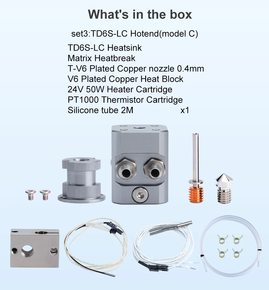 R Trianglelab TD6S-LC TD6S Flüssigkeitsgekühltes Hotend für CHC TD6 V6 HOTEND DDB DDE Direktantriebsextruder oder Bowden Voron 3D-Drucker – Detail 8