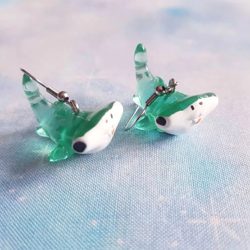 Happy Hammerhead Earrings Fashion sweet resin earrings cute2022
