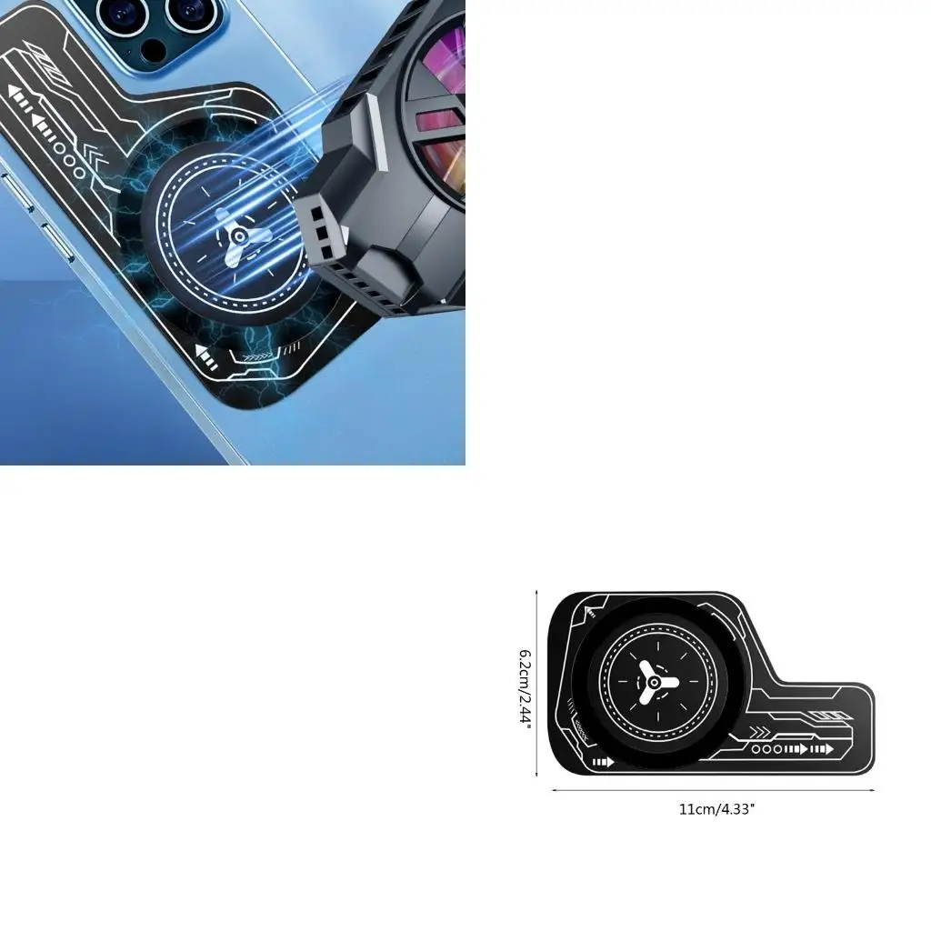 

Охлаждающая подставка для мобильного телефона Полупроводниковый радиатор Охлаждающий вентилятор Магнитные прокладки