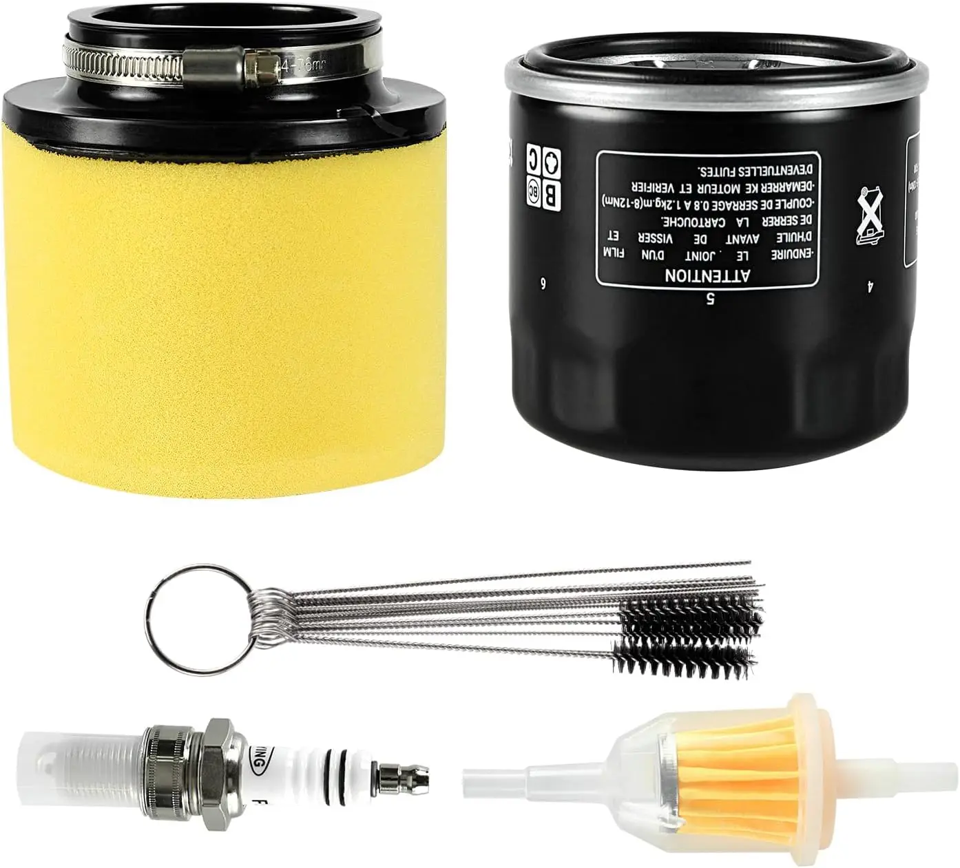 Service Kit Dual Stage Air Filter with Fuel Filter Oil Filter Spark Plug Compatible with Arctic Cat 375 400 500 2x4 4x4 ATV Repl