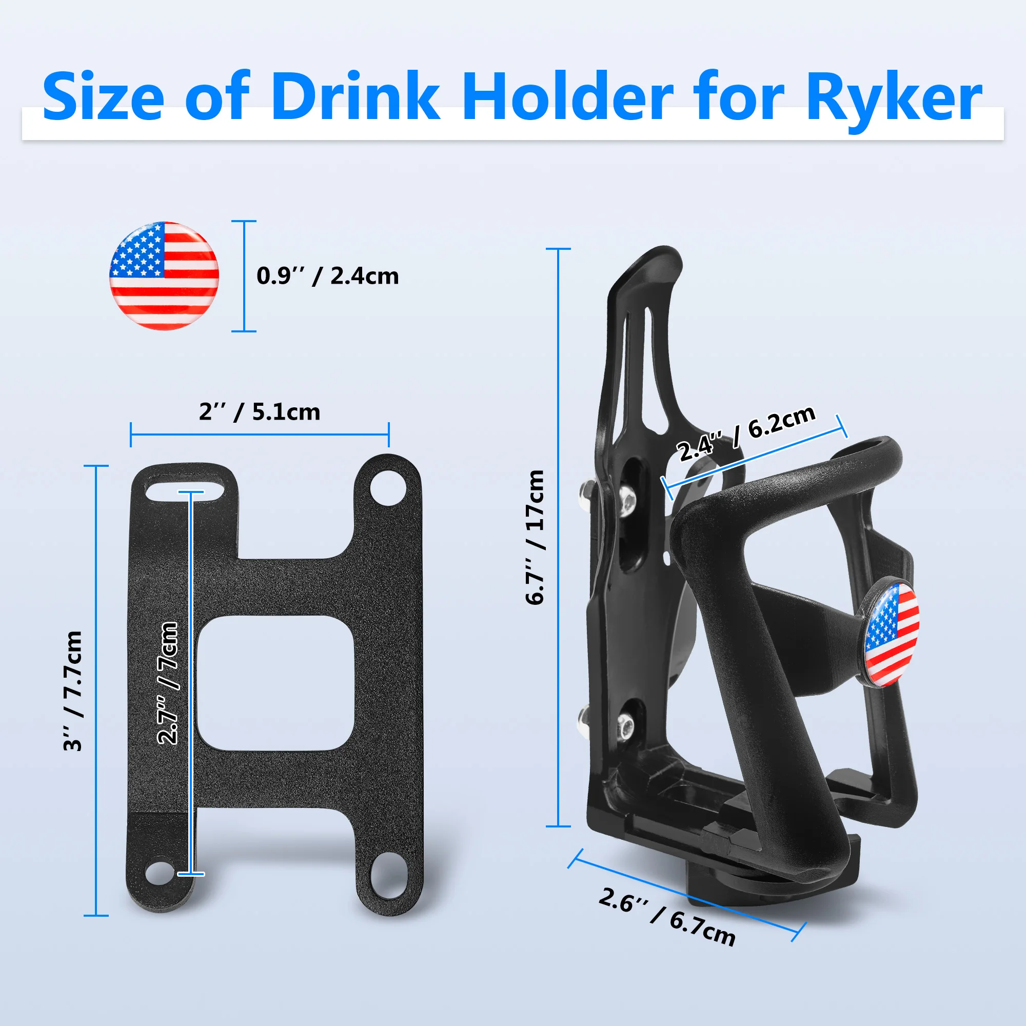 

Handlebar Mounted Adjustable Drink Cup Bottle Driver Holder for Can Am Ryker 600/900/Rally/Sport Edition 2019+