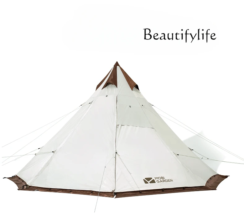 Tent Outdoor Camping Pyramid Camping Thickened Thick Windproof Rainproof Four Seasons Mori Tower