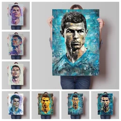 Football Star Cristiano Ronaldo Canvas Painting Stickers and Posters Bedroom Home Decoration Friendchildren's Gift Art Paintings