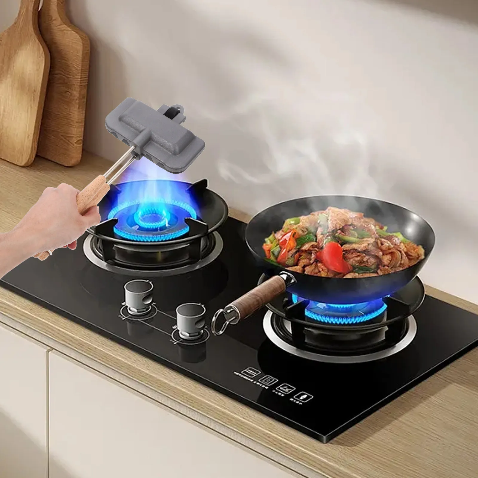 Sandwich Baking Pan Double Sided Nonstick Aluminum Alloy Wood Breakfast Mold Kitchen Bread Frying Tray Multipurpose Cooking